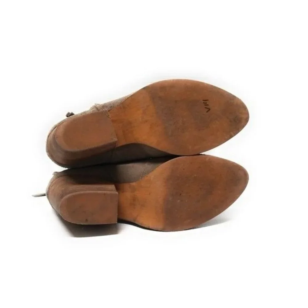 Crown‎ Vintage Lane Suede Ankle Booties in Brown Womens Size 7.5